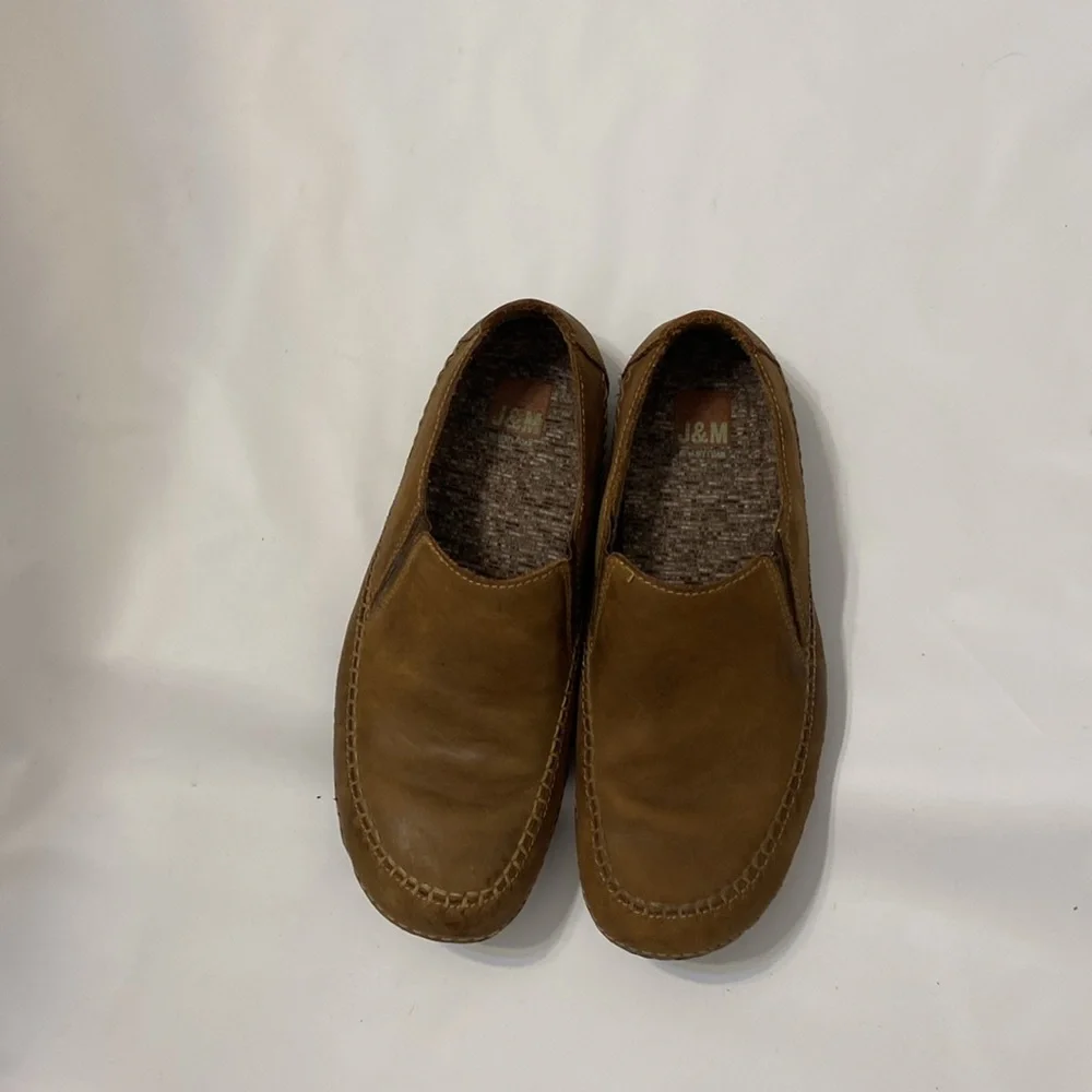 Johnson and Murphy brown leather slip on loafers men’s shoes size 8